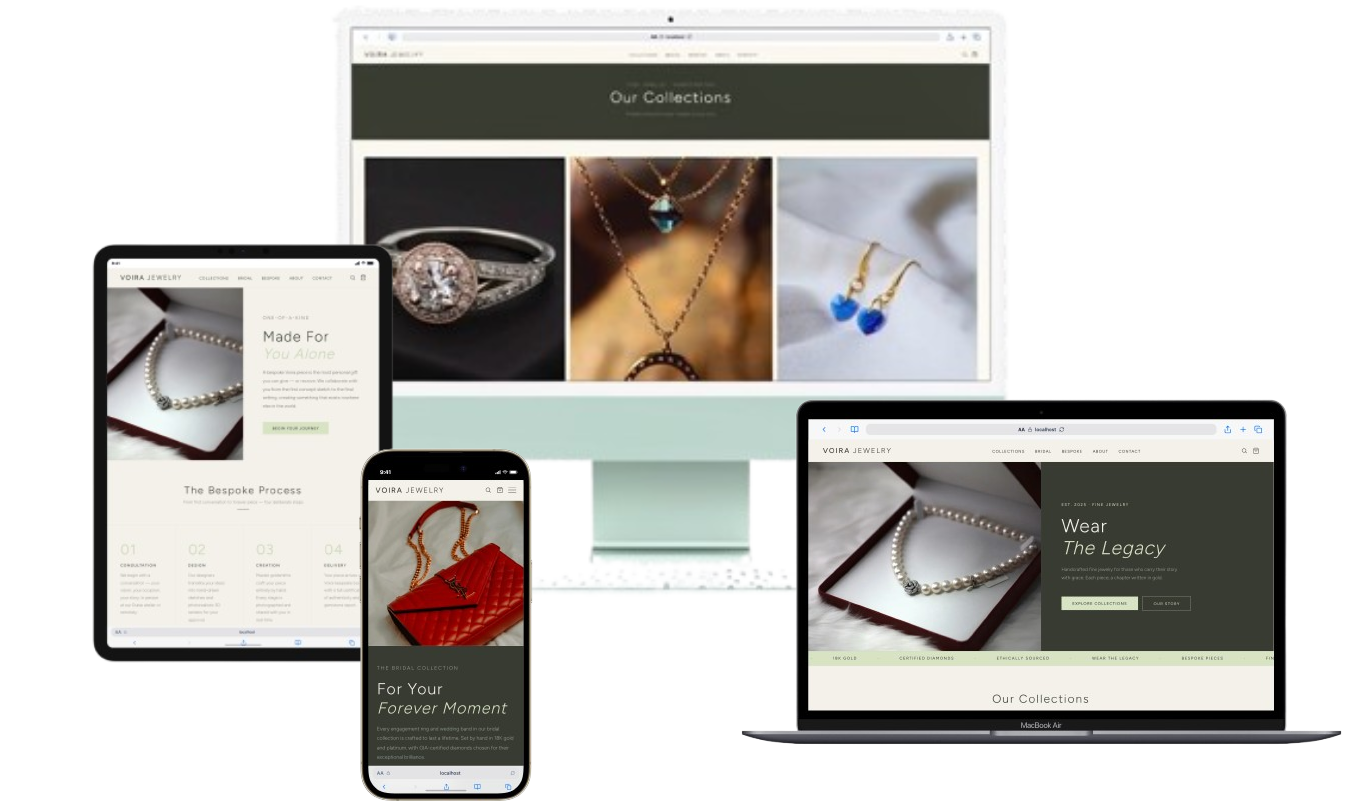 Voira Jewelry | Editorial E-Commerce Website